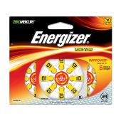 Energizer EZ Turn & Lock 10 Zinc Air Hearing Aid Batteries - 91mAh  - 8 Piece Blister Pack