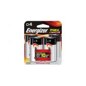 Energizer Max D Alkaline Batteries - 4 Piece Blister Pack