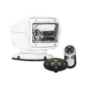 GoLight GT Halogen Permanent Mount Spotlight with Wireless Handheld and Wireless Dash Mount Remotes - White
