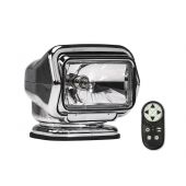 GoLight Stryker ST Halogen Portable Mount Spotlight with Wireless Handheld Remote and Magnetic Base - Chrome