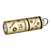 Olight i16 USB-C Rechargeable LED Keychain Flashlight - 180 Lumens - Uses Built-in Li-ion Battery Pack - Brass