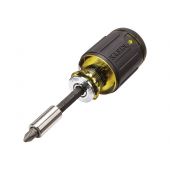 klein tools 32308 8 in 1 stubby screwdriver, angled down and to the left