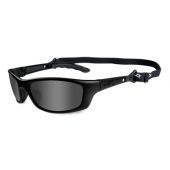 Wiley X P-17 Active Sunglasses Rx Ready with High Velocity Protection - Black Ops Matte Black Frame with Smoke Grey Lenses 