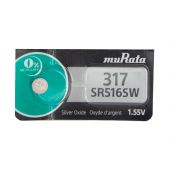 Murata (formerly Sony) SR516SW 317 Silver Oxide Watch Battery - 1 Piece Tear Strip