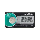 Murata SR44W 357 303 Silver Oxide Watch Battery - 1 Piece Tear Strip