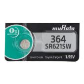 Murata 364 Silver Oxide Coin Cell Battery - 23mAh  - 1 Piece Tear Strip