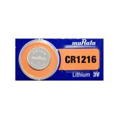 Murata CR1216 Lithium Coin Cell Battery - 30mAh  - 1 Piece Tear Strip