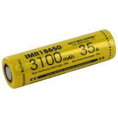 Nitecore IMR 18650 3100mAh 3.7V Unprotected 35A Li-Mn Rechargeable Flat Top Battery