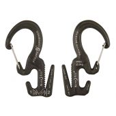 Nite Ize Figure 9 Carabiner Rope Tightener - Small - 2 Pack with Rope - Black