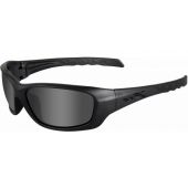Wiley X WX Gravity Climate Control Sunglasses Rx Ready with High Velocity Protection - Black Ops Matte Black Frame with Smoke Grey Lenses
