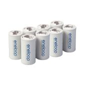 Panasonic Eneloop C Cell Spacer AA Battery Converters - 8 Pack
