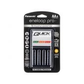 Panasonic Eneloop Pro 4-Position Quick Charger with 4 x 2550mAh NiMH AA Batteries