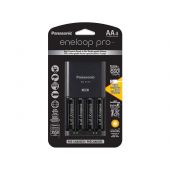 Panasonic Eneloop Pro Advanced Charger with 4 x 2550mAh NiMH AA Batteries 