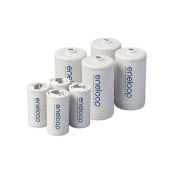 Panasonic Eneloop C and D Cell Spacer AA Battery Converters - 8 Pack