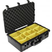 Pelican 1555 AIR Watertight Case with Logo - With Padded Dividers - Black