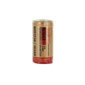 Powertac 16340 650mAh 3.7V Protected Lithium Ion (Li-ion) Button Top Battery