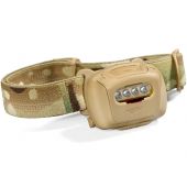 Princeton Tec Quad Tactical MPLS Headlamp - 78 Lumens - Includes 3x AAA - Includes Swappable RGB Light Filters - Multi Cam