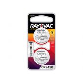 Rayovac Specialty CR2450 Lithium Coin Cell Batteries - 2 Piece Retail Packaging
