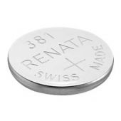 Renata 381 Silver Oxide Coin Cell Battery - 50mAh  - 1 Piece Tear Strip