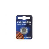 Renata CR1616 Lithium Coin Cell Battery - 50mAh  - 1 Piece Retail Packaging