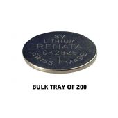Renata CR2325 Coin Cell Battery - Tray of 200
