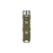 RovyVon Aurora A1 USB-C Rechargeable LED Keychain Flashlight - 650 Lumens - CREE XP-G3 - 3rd Gen - Uses Built-in 300mAh Li-Poly Battery Pack - Army Green