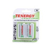 Tenergy Centura LSD 10002 9V 200mAh 8.4V NiMH Battery with Snap Connector - 2 Piece Retail Card