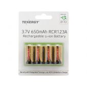 Tenergy 34153 RCR123A / 16340 650mAh Li-ion Rechargeable Batteries for the Arlo Camera System - 4-Pack Retail Card