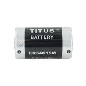 Titus ER34615M D Spiral Wound Button Top Battery - Bulk