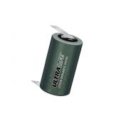 Ultralife U10016 UHR-CR34610 D-cell 3V 11.1Ah LiMnO2 Battery with End Caps and PTC - Tabbed