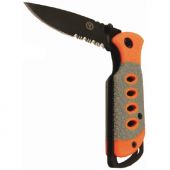UST SaberCut Folder 2.5, Glo - Folding Knife - Partially Serrated - Orange Handle