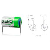 Xeno D Lithium Thionyl Chloride Battery with Right Angle Tabs