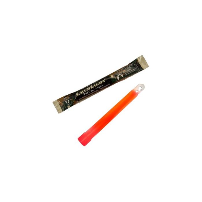Cyalume 6-inch ChemLight 12 Hour Chemical Light Sticks - Case of 10 - Individually Foiled - Red (9-55590)