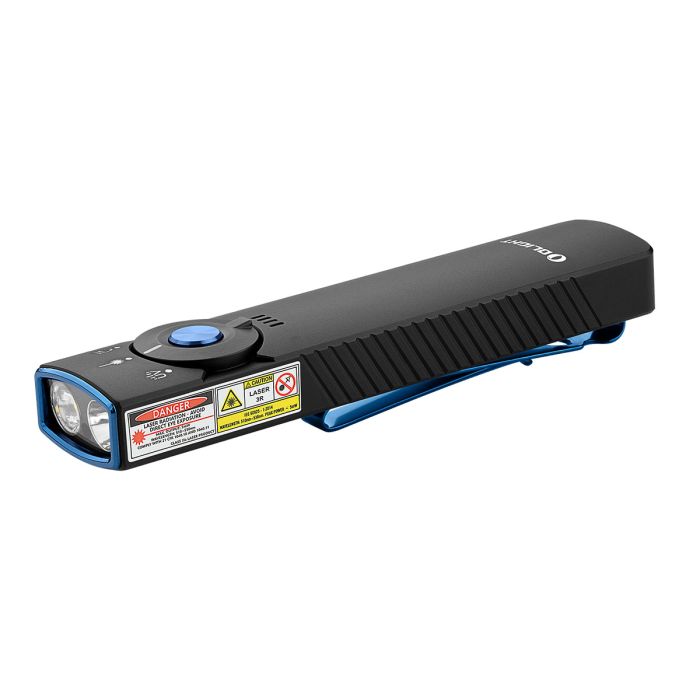 Olight Arkfeld Pro Rechargeable LED Flashlight - 1300 Lumens - Cool White - 365nm UV - 520nm Green Laser - Uses Built-in 1500mAh Li-Poly Battery Pack