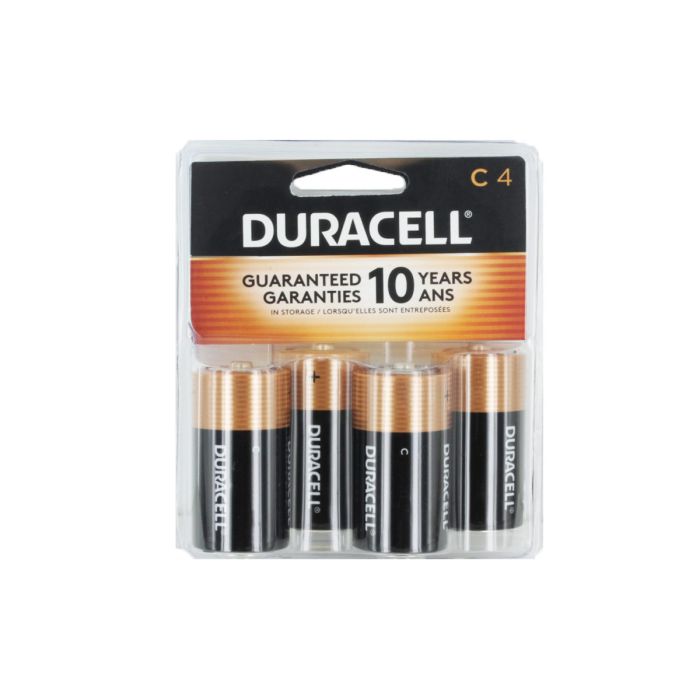 Duracell Coppertop C Alkaline Batteries - 4 Piece Clam Shell
