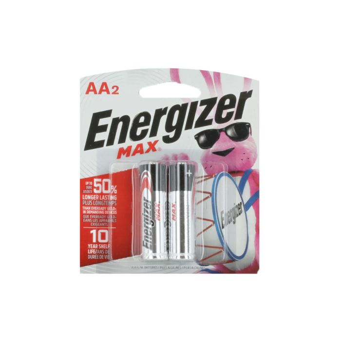 Energizer Max AA Alkaline Batteries - 2 Piece Retail Packaging