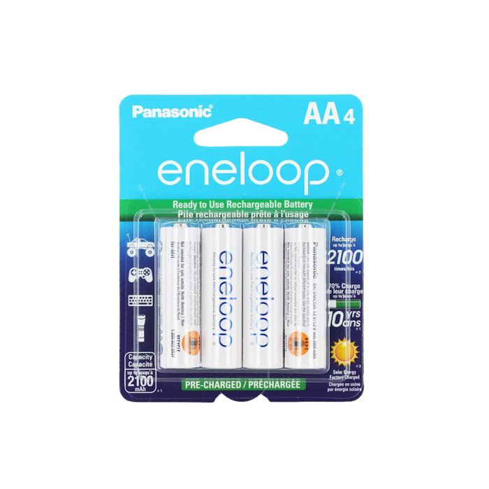 Panasonic Eneloop AA 2100mAh 1.2V Low Self Discharge NiMH Rechargeable Batteries - 4 Pack Retail Card
