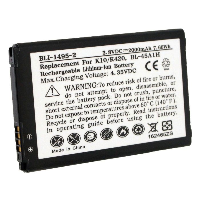 Empire BLI-1495-2 2000mAh 3.8V Replacment Lithium Ion (Li-Ion) Battery for the LG K10 Smartphone