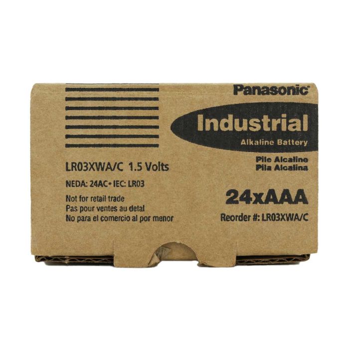 Panasonic Industrial Alkaline 1.5V AAA Battery - 24PK