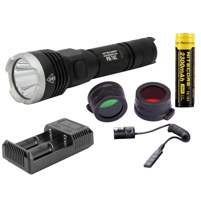 Nitecore P16-TAC Tactical LED Flashlight Hunting Kit with GM03 Gun Mount