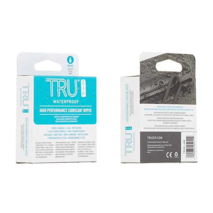 NiteIze TRU Zip Lubricant Wipes - 6 Pack