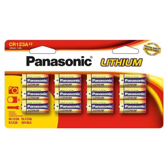 Panasonic CR123A - 12 Piece Retail Card