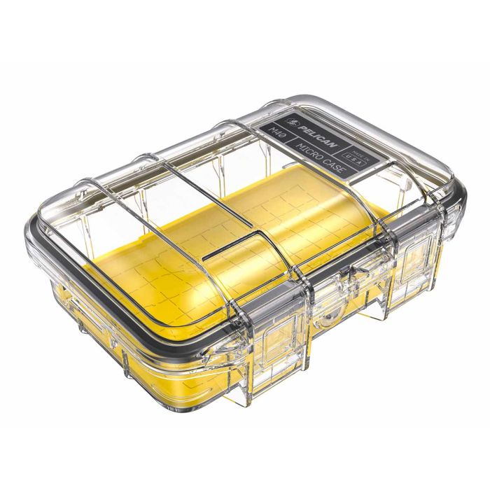 Pelican M40 Micro Case - Clear Case with Yellow Liner