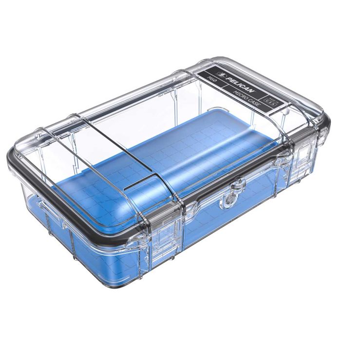Pelican M60 Micro Case - Clear Case with Blue Liner