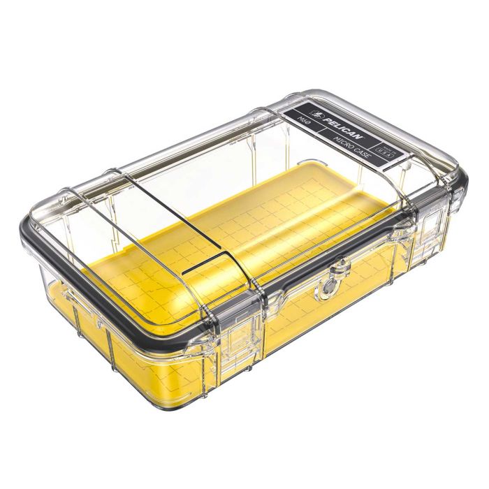 Pelican M60 Micro Case - Clear Case with Yellow Liner
