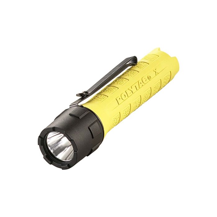 Streamlight 88601 PolyTax X Flashlight - Uses 2 x CR123A (Included) or 1 x 18650 Battery - 600 Lumens - Blister Packaging - Yellow