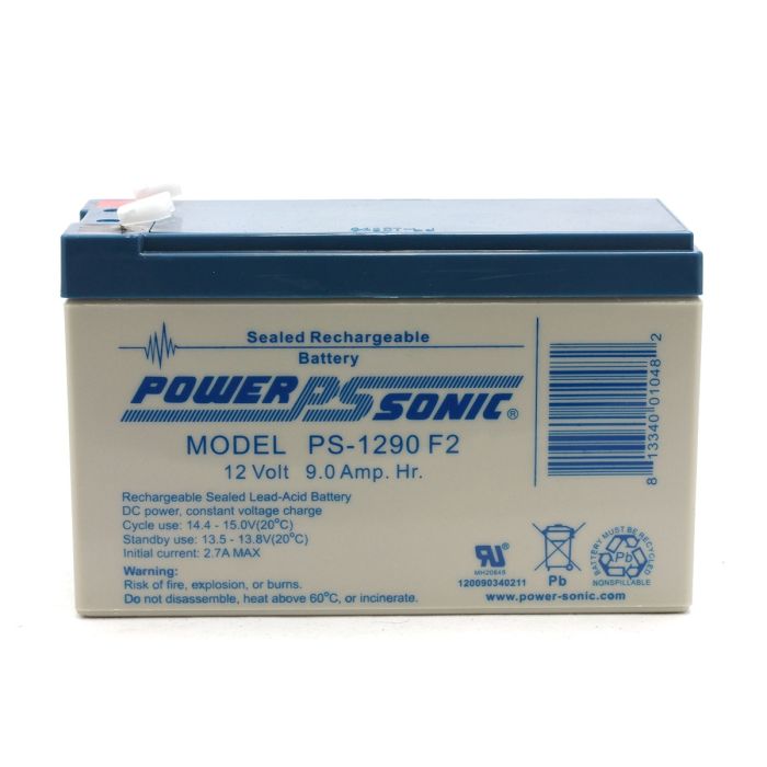Powersonic PS-1290 SLA Battery 12-Volt 9-AH F2 Terminal