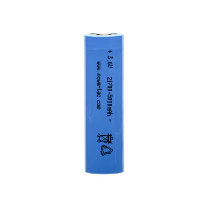 Powertac 21700 5000mAh Li-ion Button Top Battery