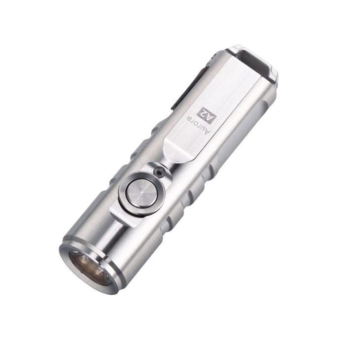RovyVon A2 Gen 4 USB-C Rechargeable LED Keychain Flashlight -High CRI LED - 420 Lumens - Uses Built-in Li-ion Battery Pack - Silver