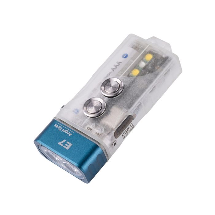 RovyVon Angel Eyes E7 Keychain Flashlight - Warm White - White and UV